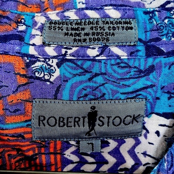 Vintage 1990s Robert Stock Button-Down Party Shirt - Picture 4 of 6